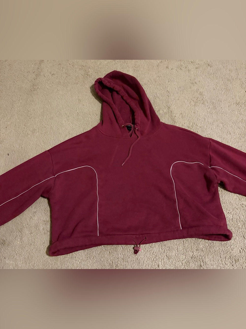 Forever 21 Wine Red Fleece Hoodie